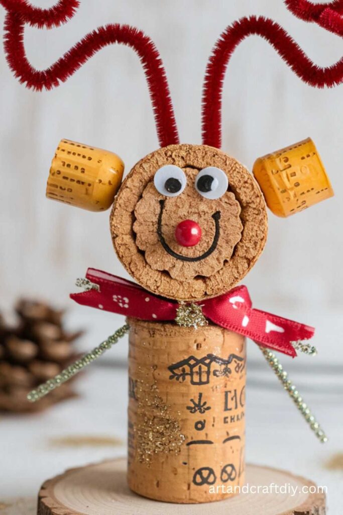 Wine Cork Reindeer