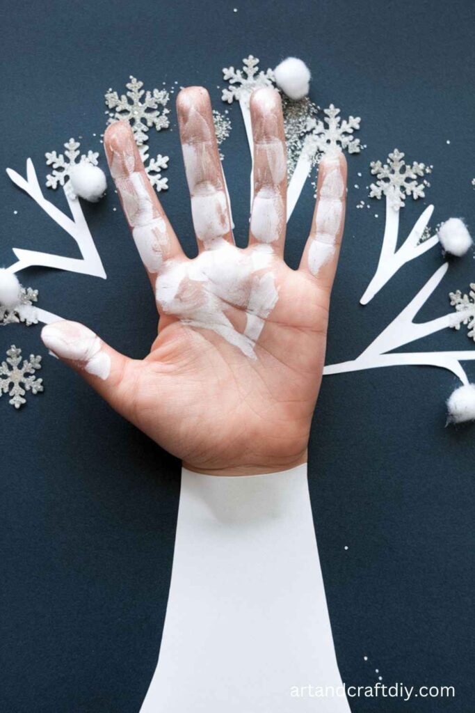 Winter Handprint Tree