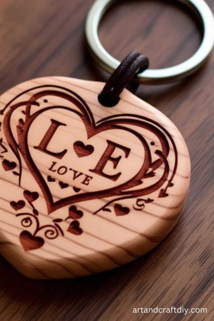 Wooden Love Keychains