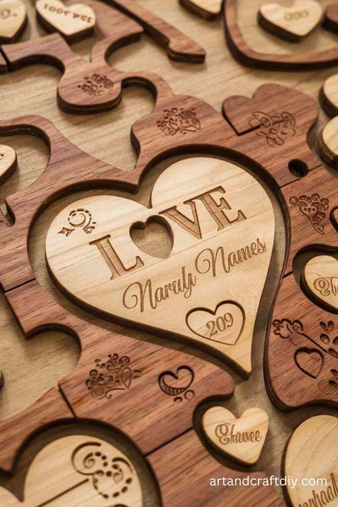 Wooden Puzzle Heart