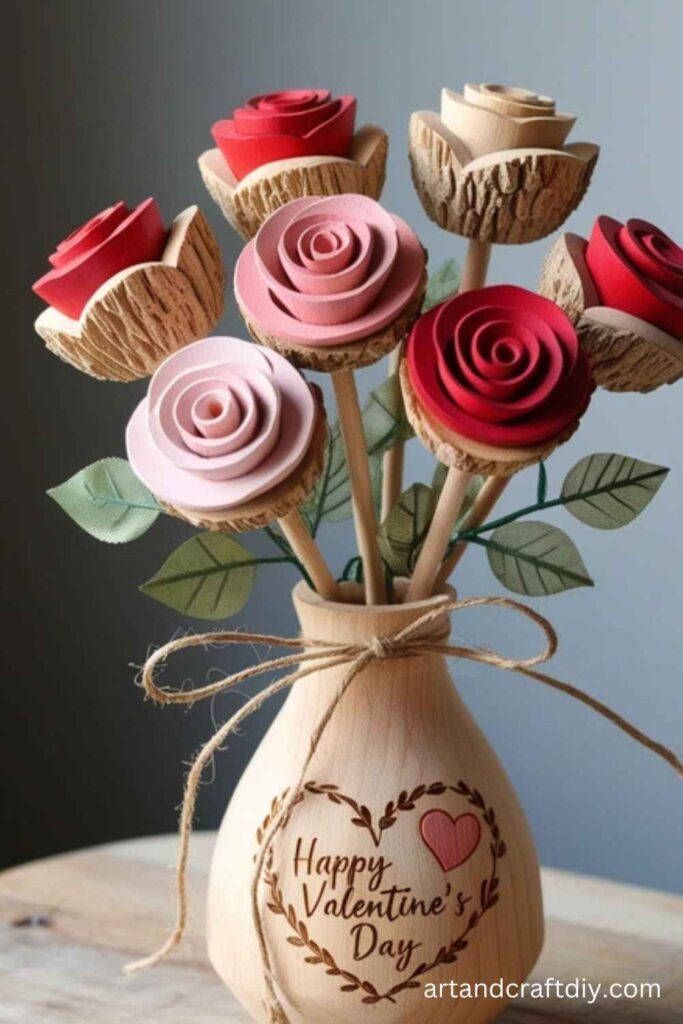 Wooden Rose Bouquet