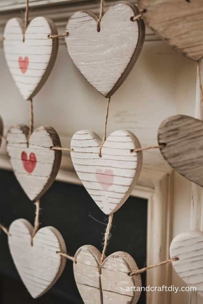 Wooden Valentine's Day Garland