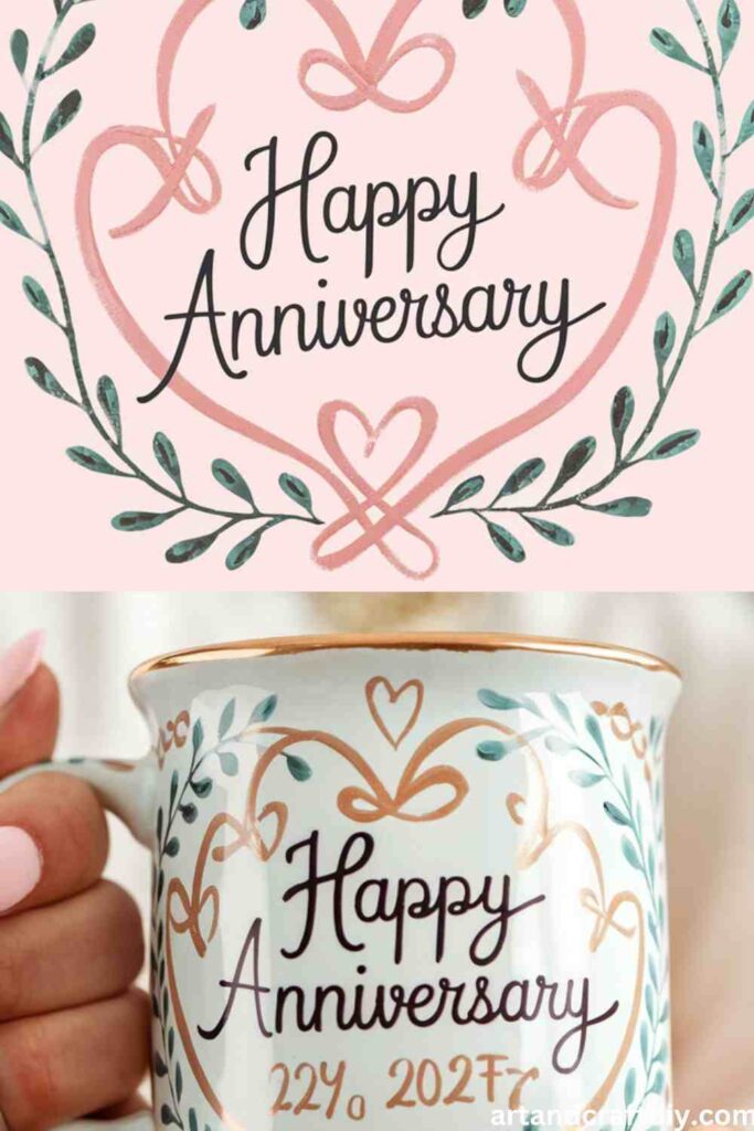 Anniversary Hand-painted Mug