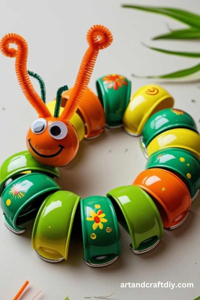 Caterpillar Plastic Spoon Craft