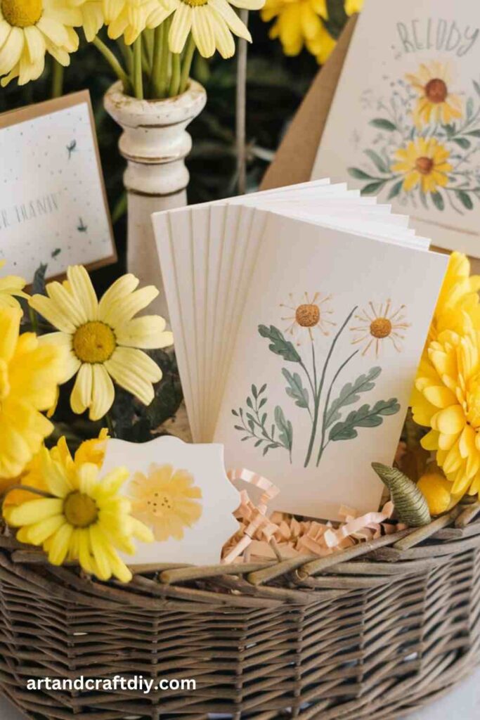 Classic Yellow Daisy Basket