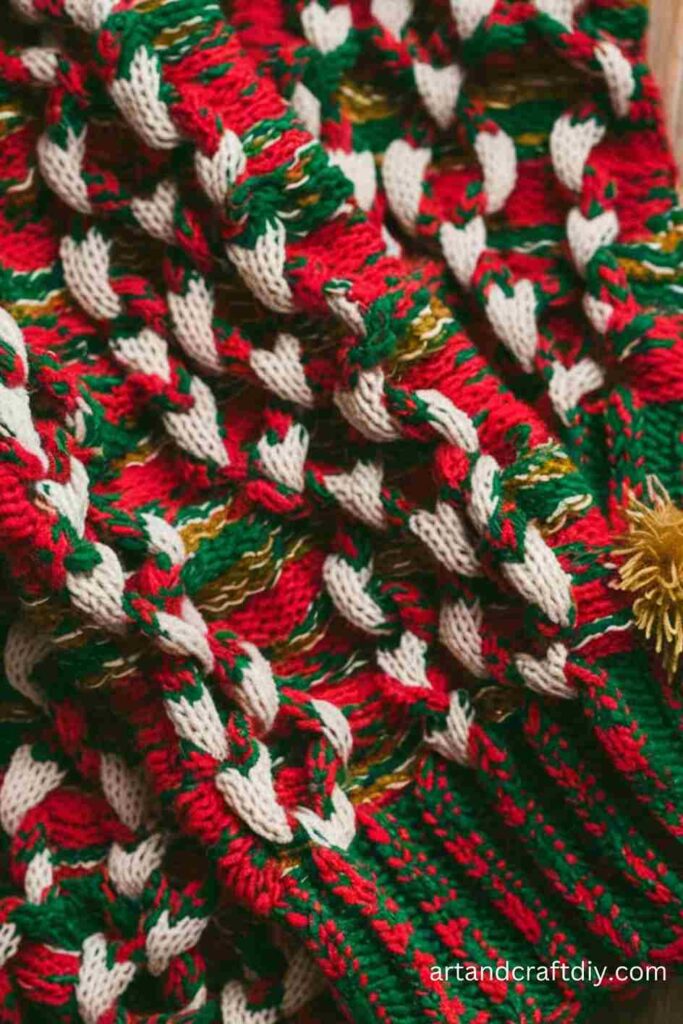 Colorful Knitted Scarf DIY