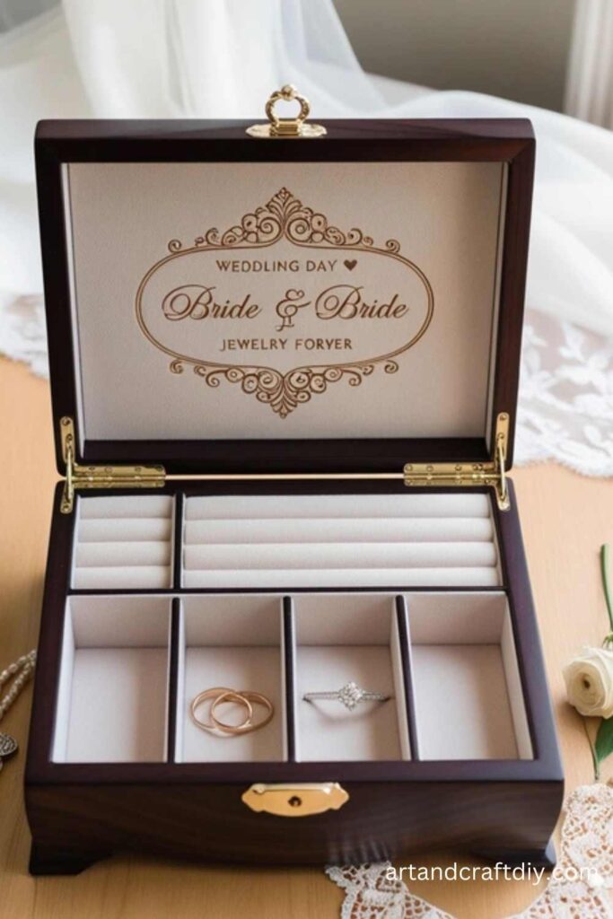 Custom Wedding Day Jewelry Box