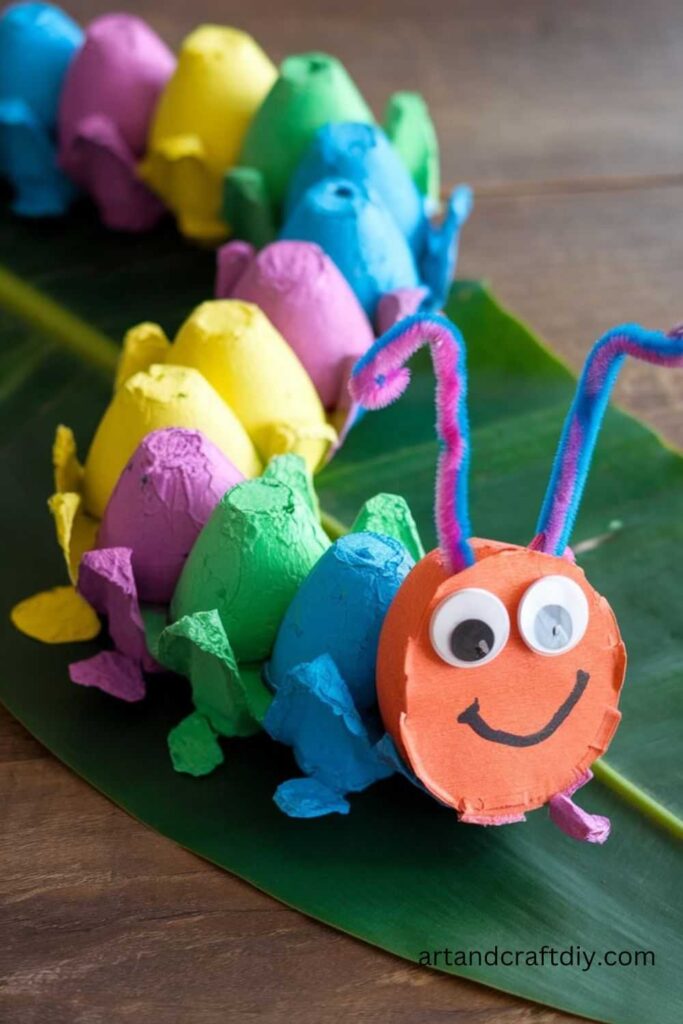 DIY Egg Carton Caterpillar