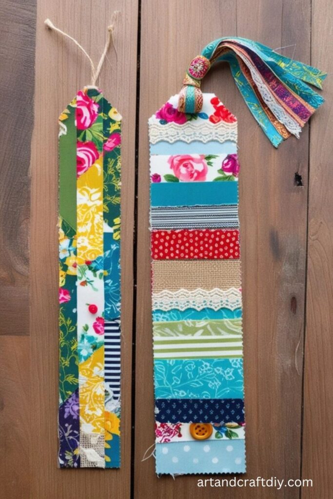 DIY Fabric Scrap Bookmarks