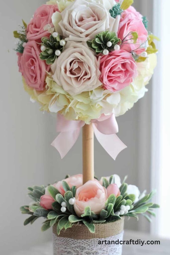 DIY Floral Foam Ball Topiary