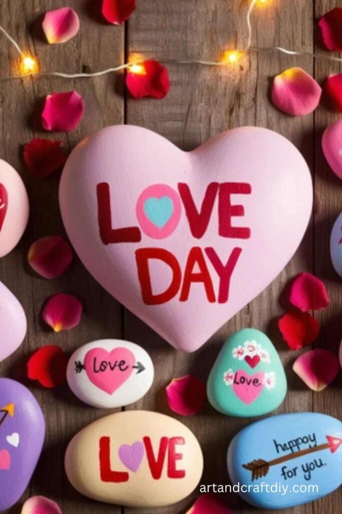 DIY Valentine’s Day Painted Rocks