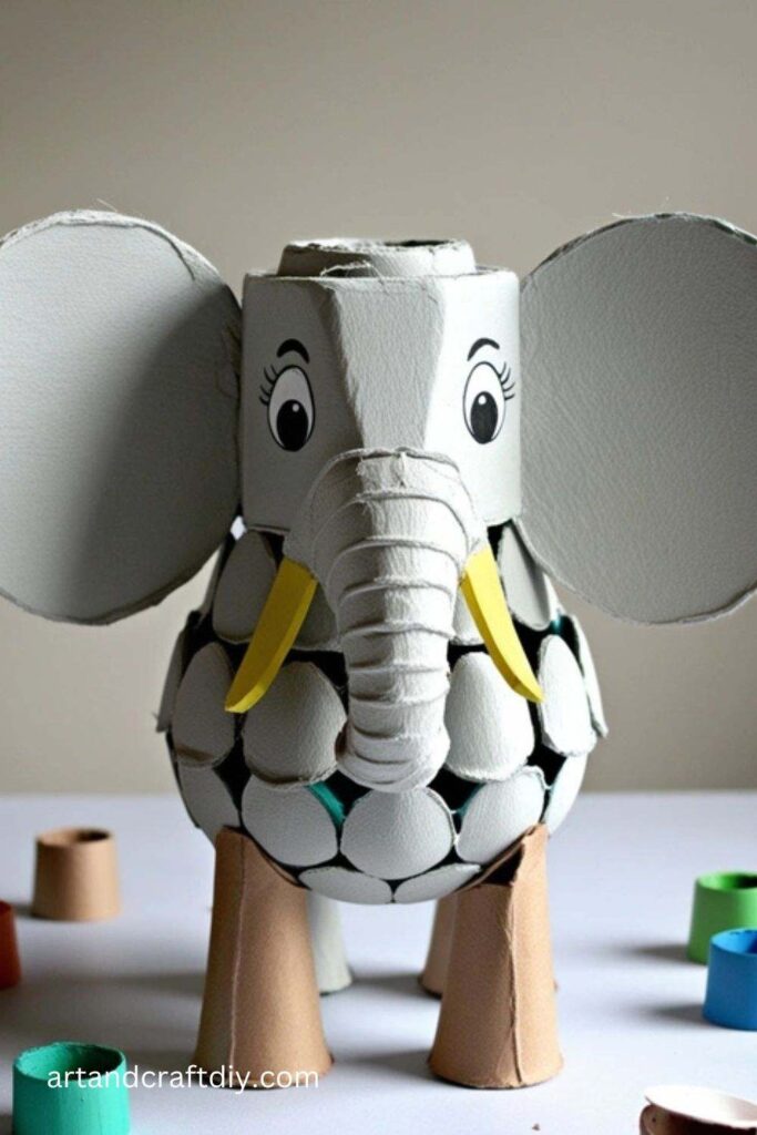 Egg Carton Elephant