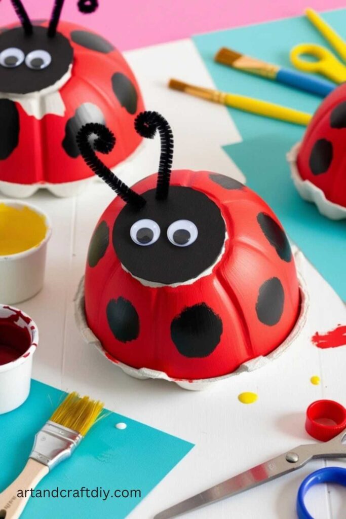 Egg Carton Ladybug