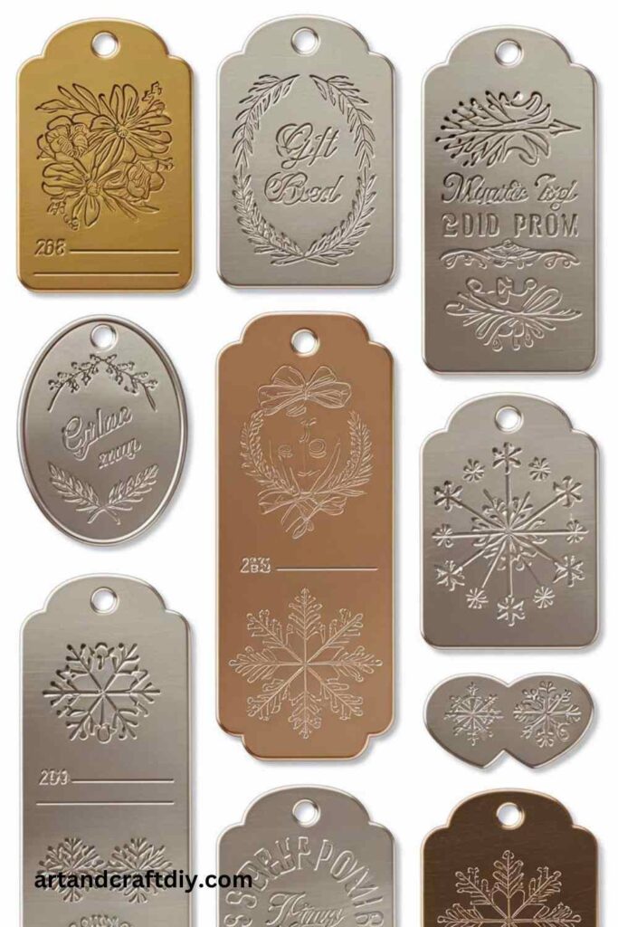 Embossed Metal Gift Tags