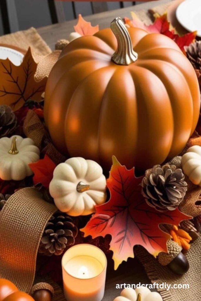 Fall Harvest Pumpkin Centerpiece
