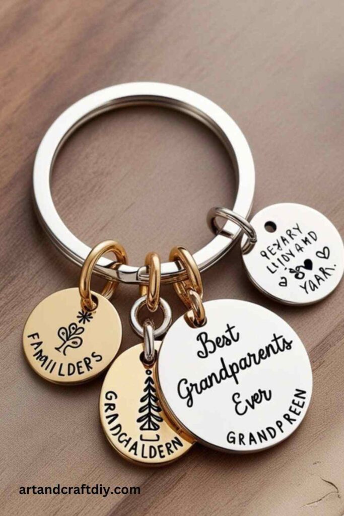 Grandparents Personalized Keychain Gift