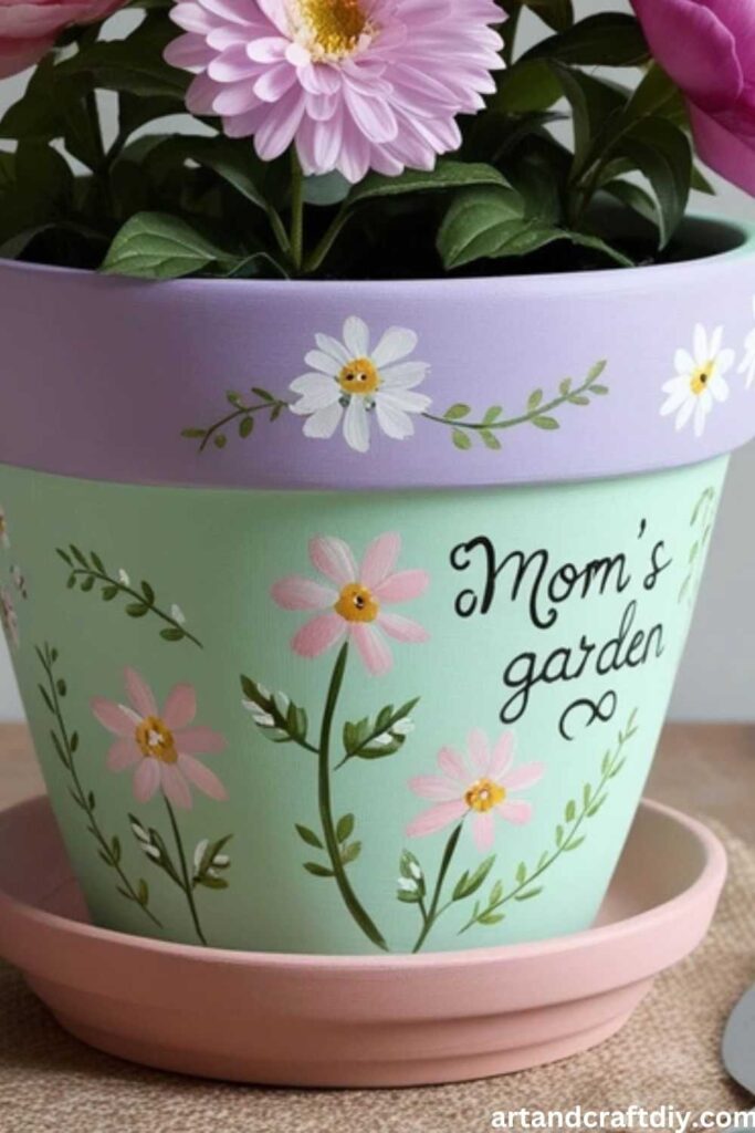 Hand-Painted Flower Pot