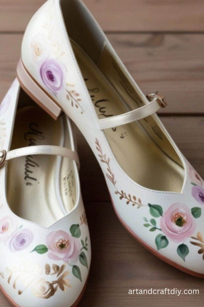 Hand-Painted Wedding Shoes