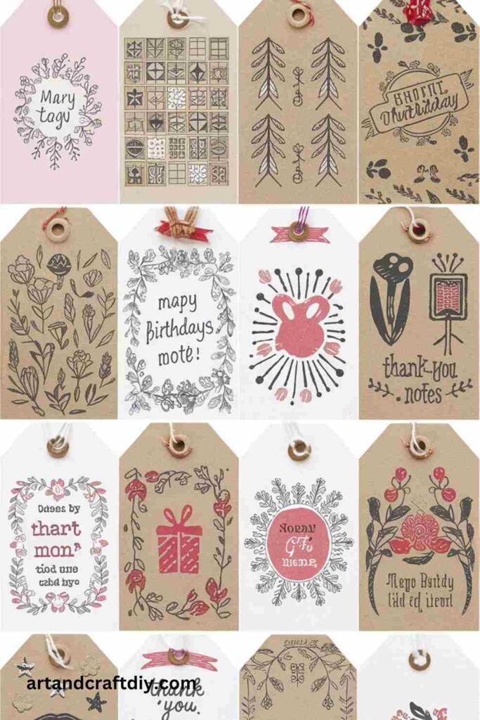 Hand-Stamped Gift Tags