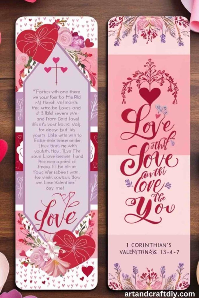 Love-Themed Bible Bookmark