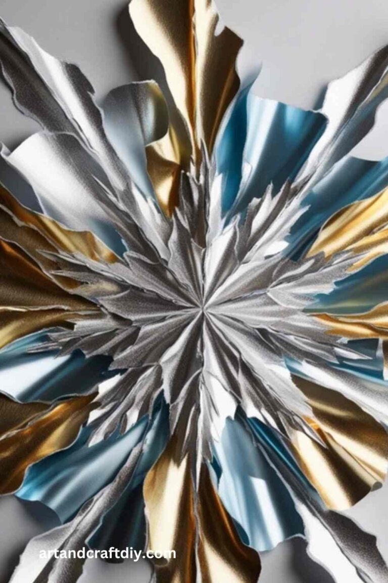 Snowflake Ripped Paper 89+ Quick Torn Paper Snowflake Craft - DIY Art and Crafts Ideas