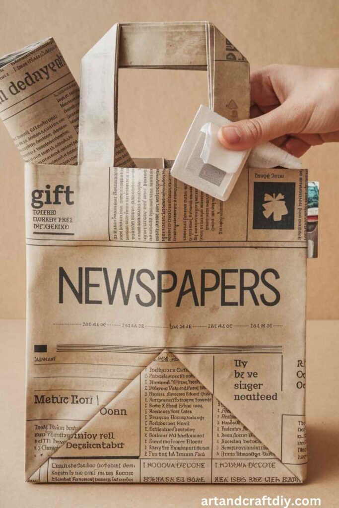 Newspaper Gift Bag