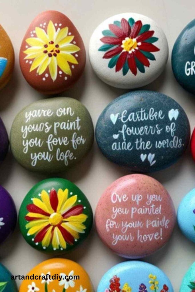 Painted Rock Paperweights