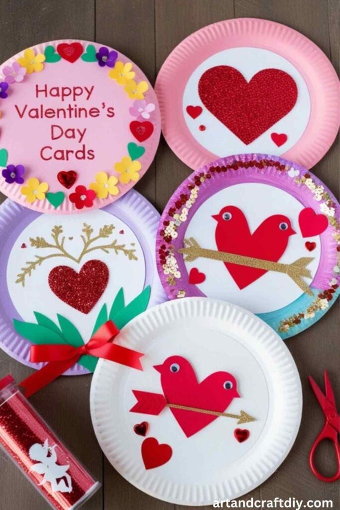 Paper Plate Valentine’s Day Cards