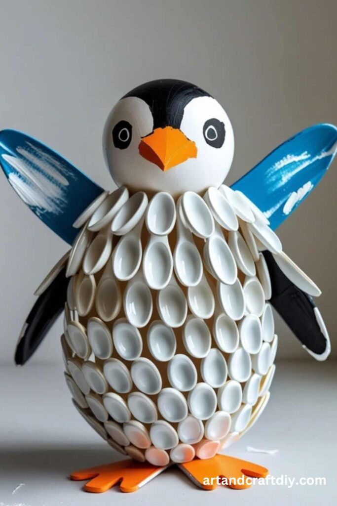 Penguin Plastic Spoon Craft