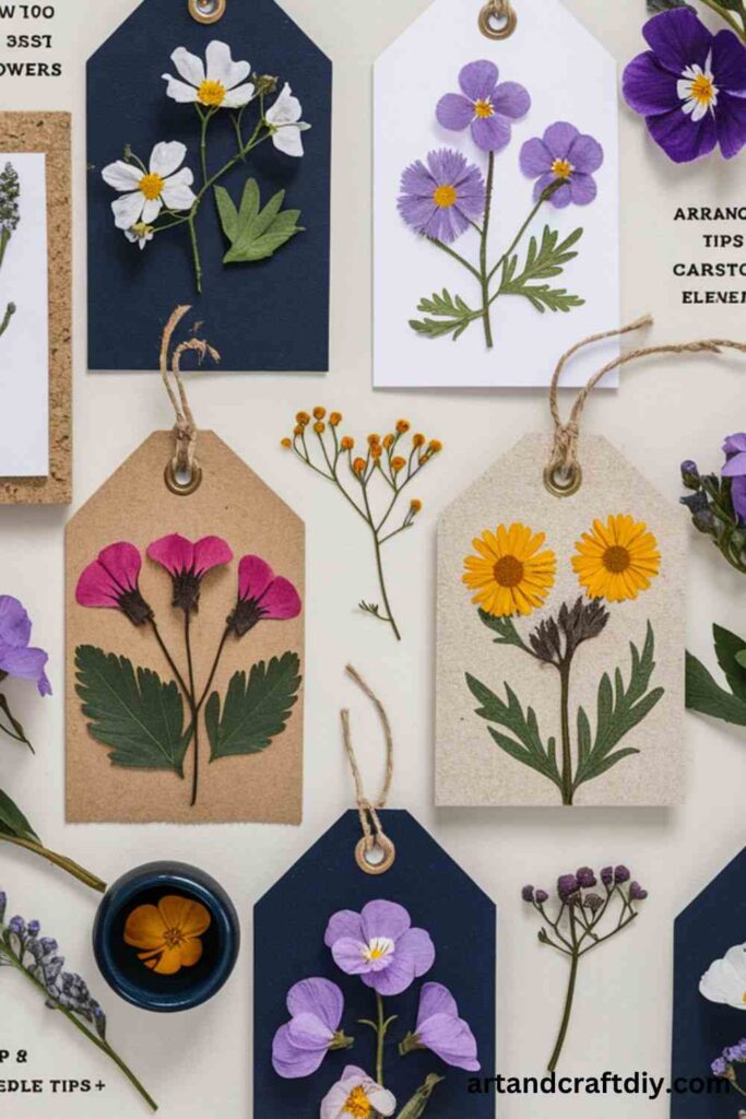 Pressed Flower Gift Tags