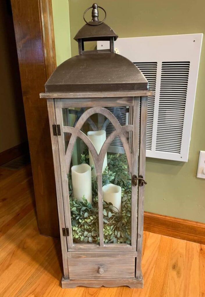 Rustic Farmhouse Lantern Centerpiece