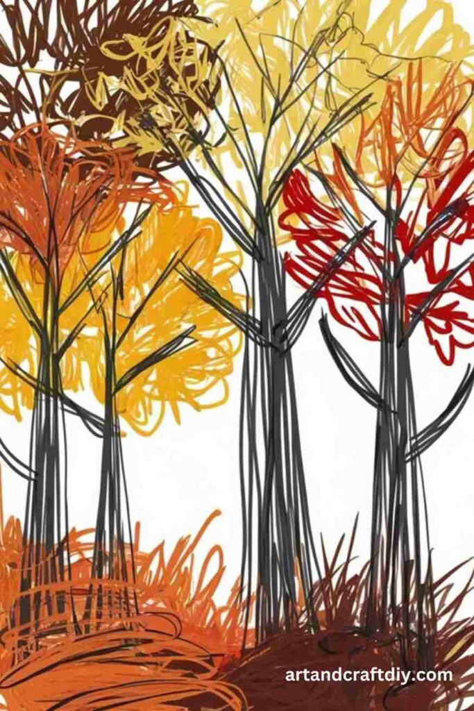 Scribble Trees in Fall