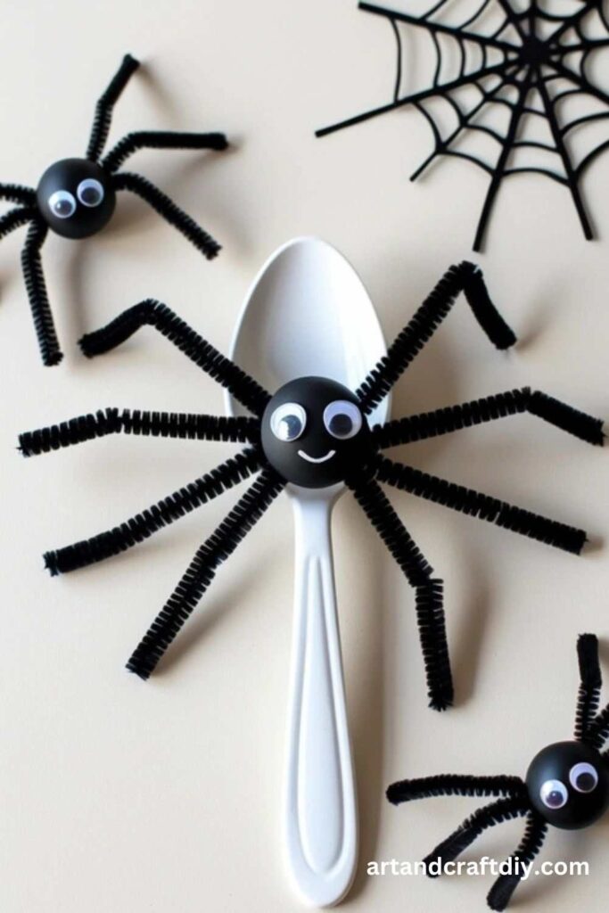 Spider Plastic Spoon Craft