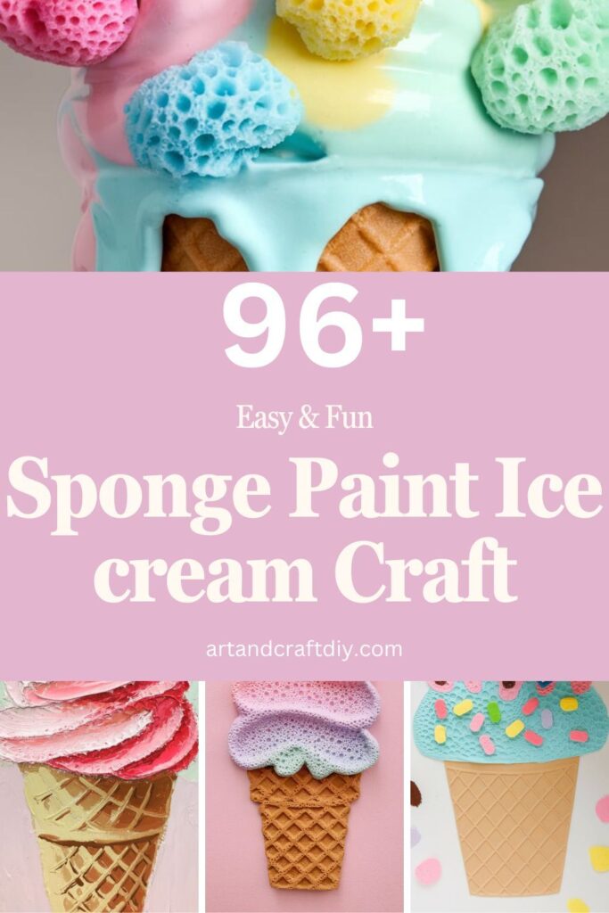 Sponge Paint Ice cream Craft