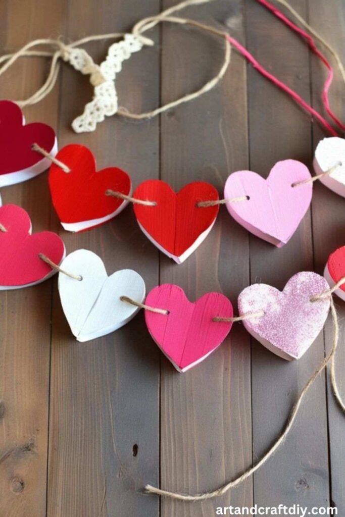 Toilet Roll Heart Garland