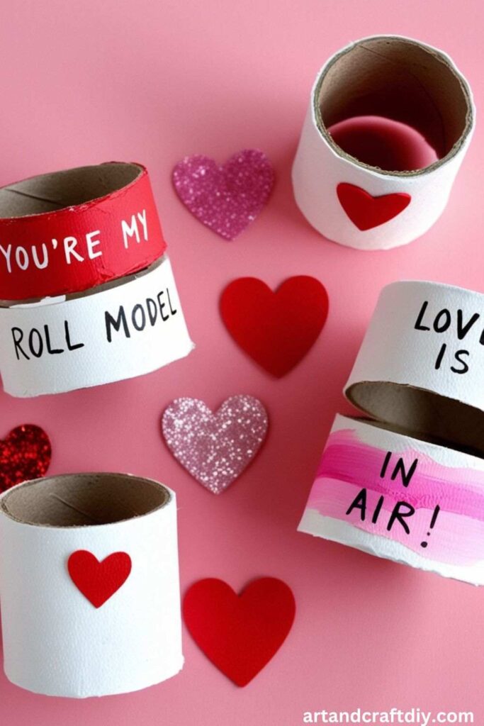 Toilet roll Valentine’s Day Cards