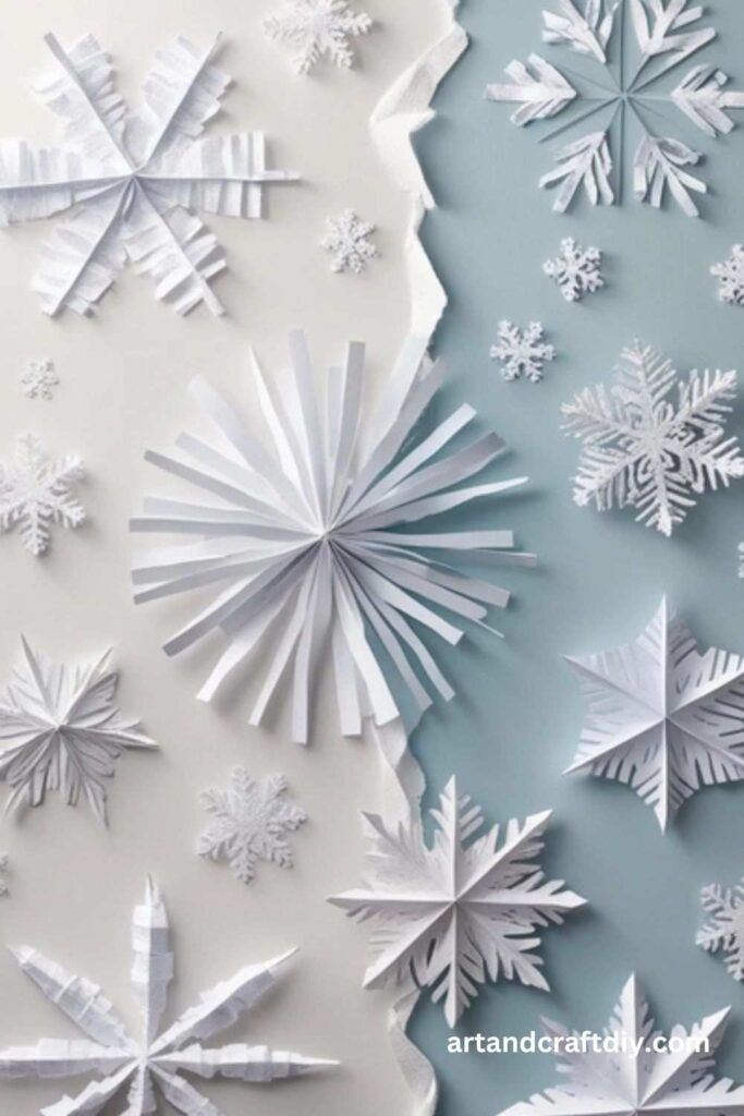 Torn Paper Snowflake Wall Art