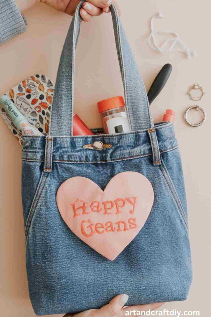 Upcycled Denim Gift Bag