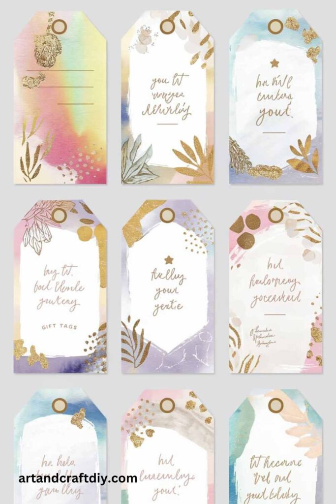 Watercolor Painted Gift Tags