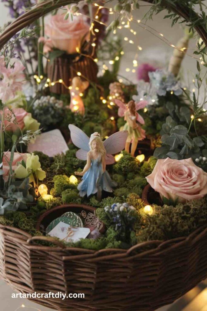 Whimsical Fairy Garden Basket