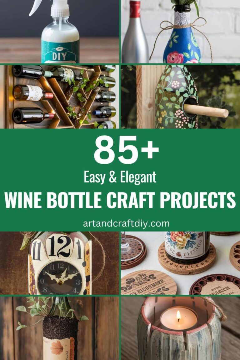 85+ Easy & Elegant Wine Bottle Craft Projects - DIY Art and Crafts Ideas
