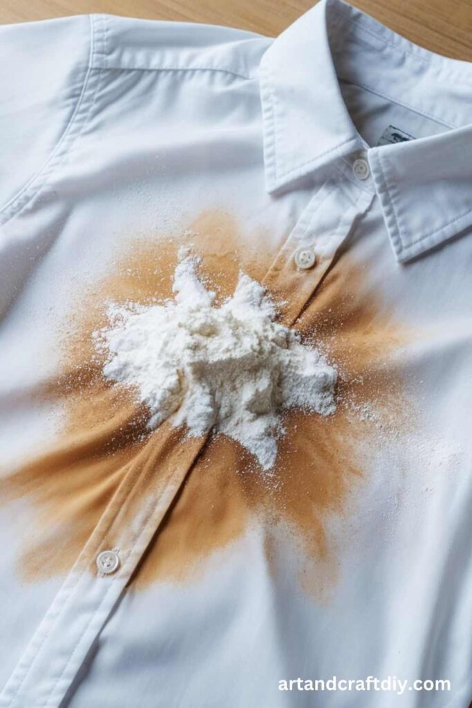 Baby Powder for Grease and Oil Stains