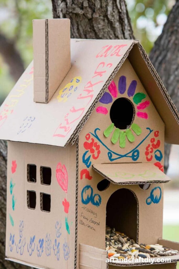 Cardboard Bird Feeder