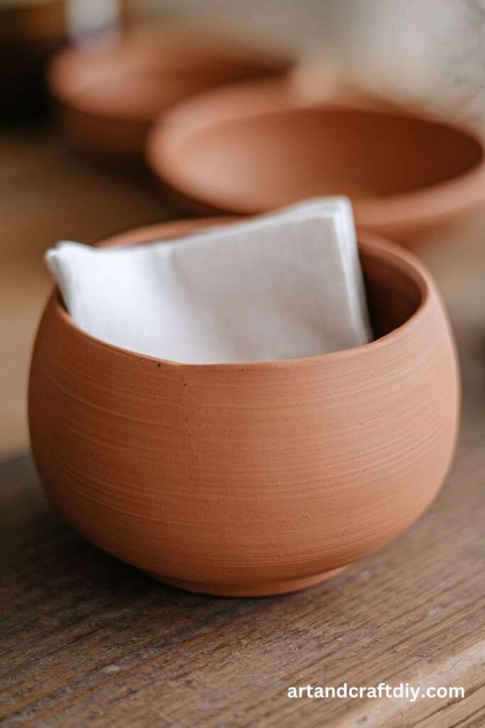 Classic Round Clay Napkin Bowl