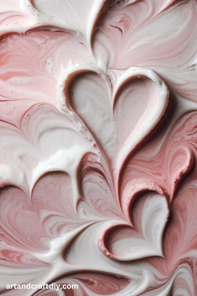 Classic Shaving Cream Marbled Hearts
