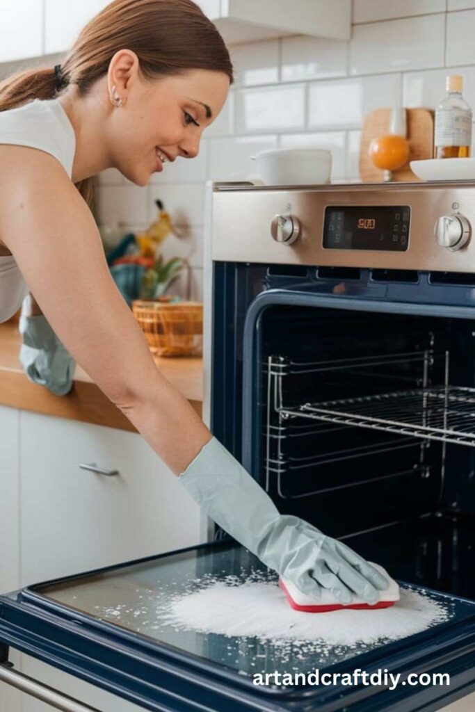 Clean the Oven with Baking Soda and Vinegar