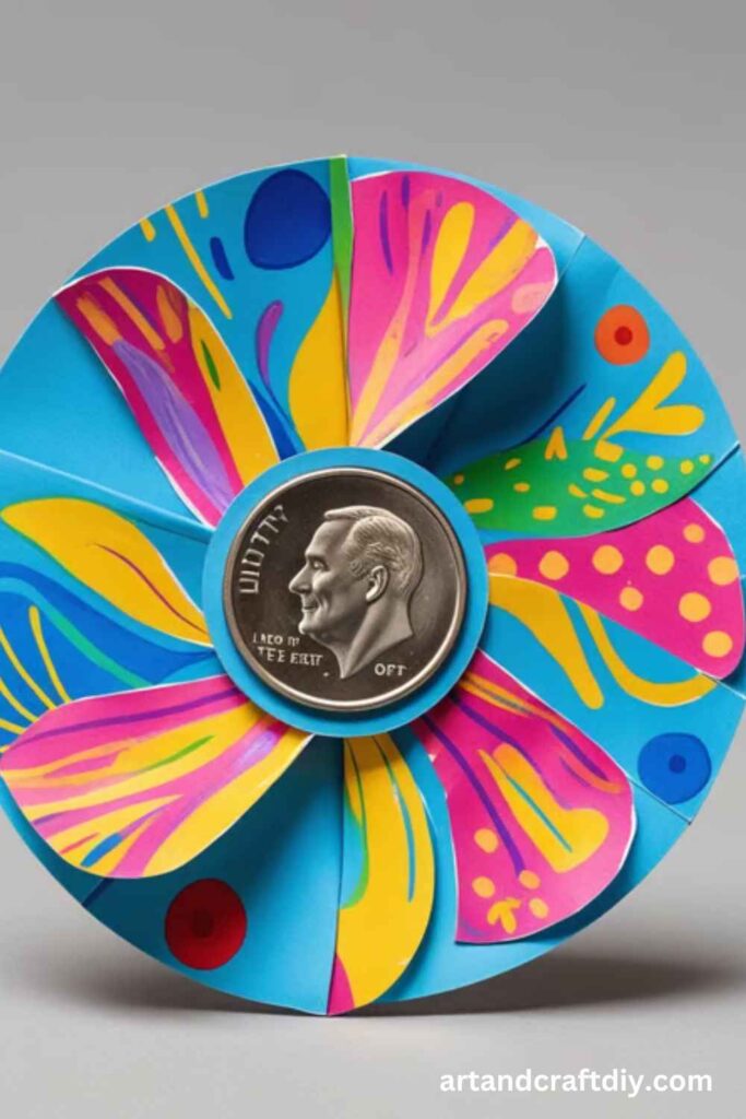 Coin-Powered Paper Spinner