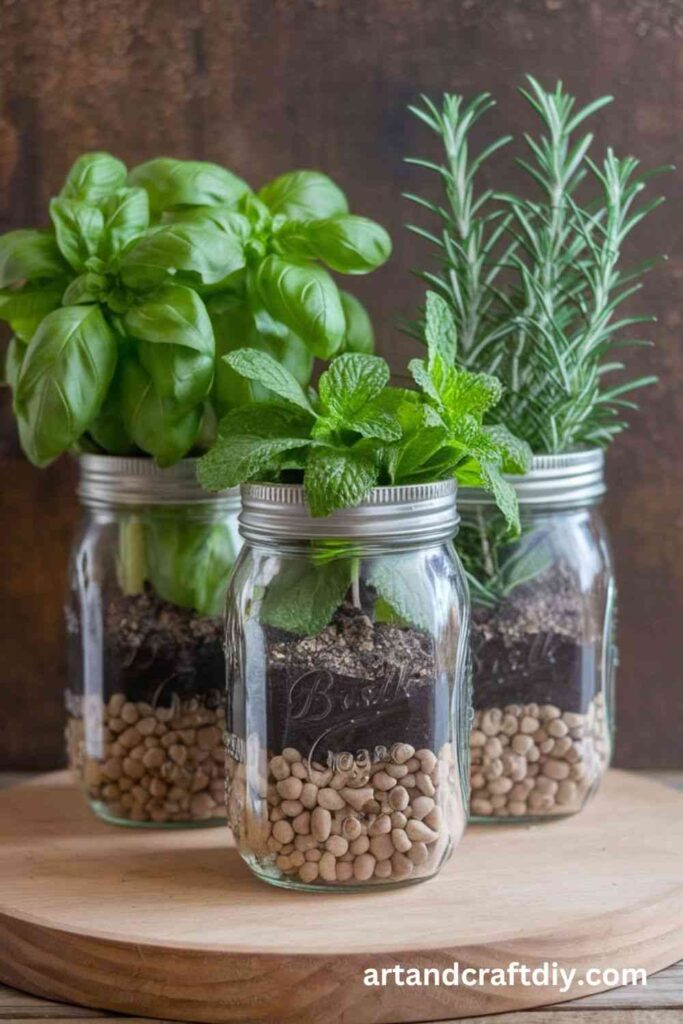 DIY Mason Jar Herb Garden