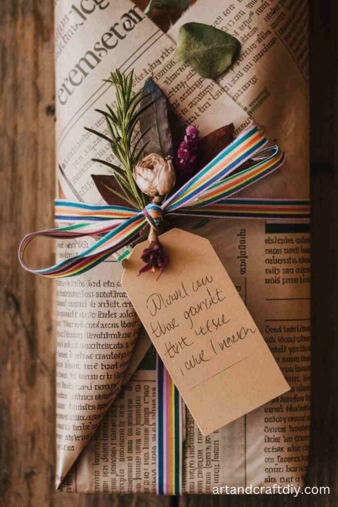DIY Newspaper Wrapping 