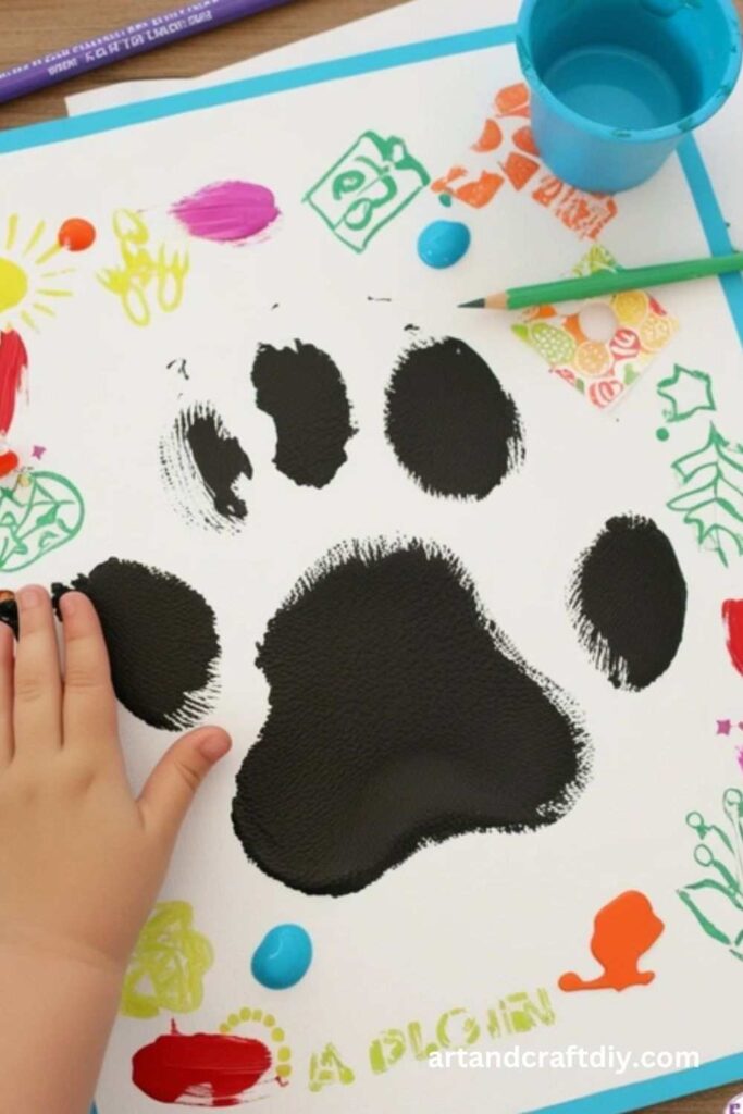 Dog Paw Print Art